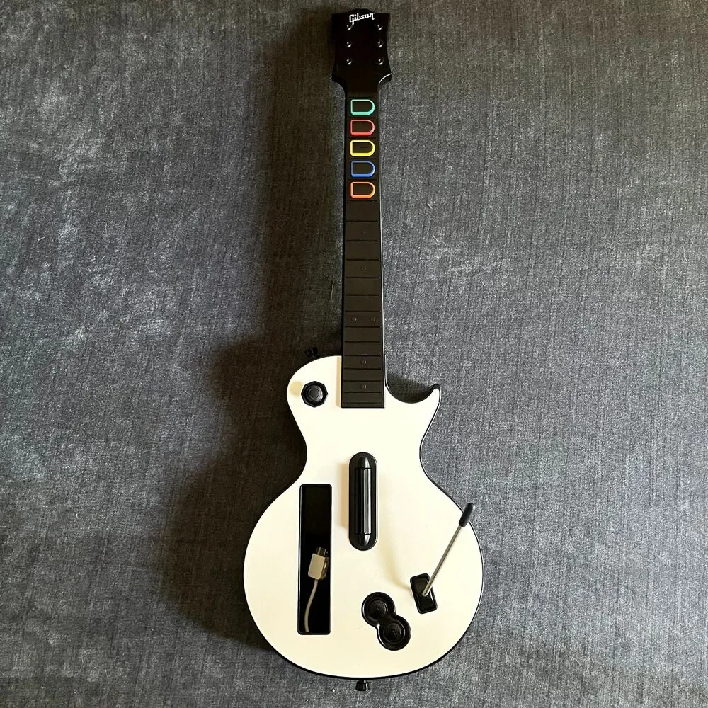 Nintendo Wii Guitar Hero Les Paul Red Octane Guitar TESTED *no srtap*